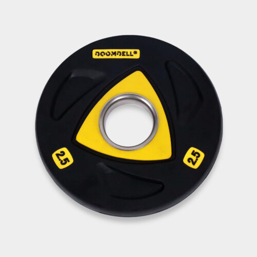Boombell®2.5kg Boomplate 3-Grip Gewichtscheibe gummiert, 50mm (2er Set)